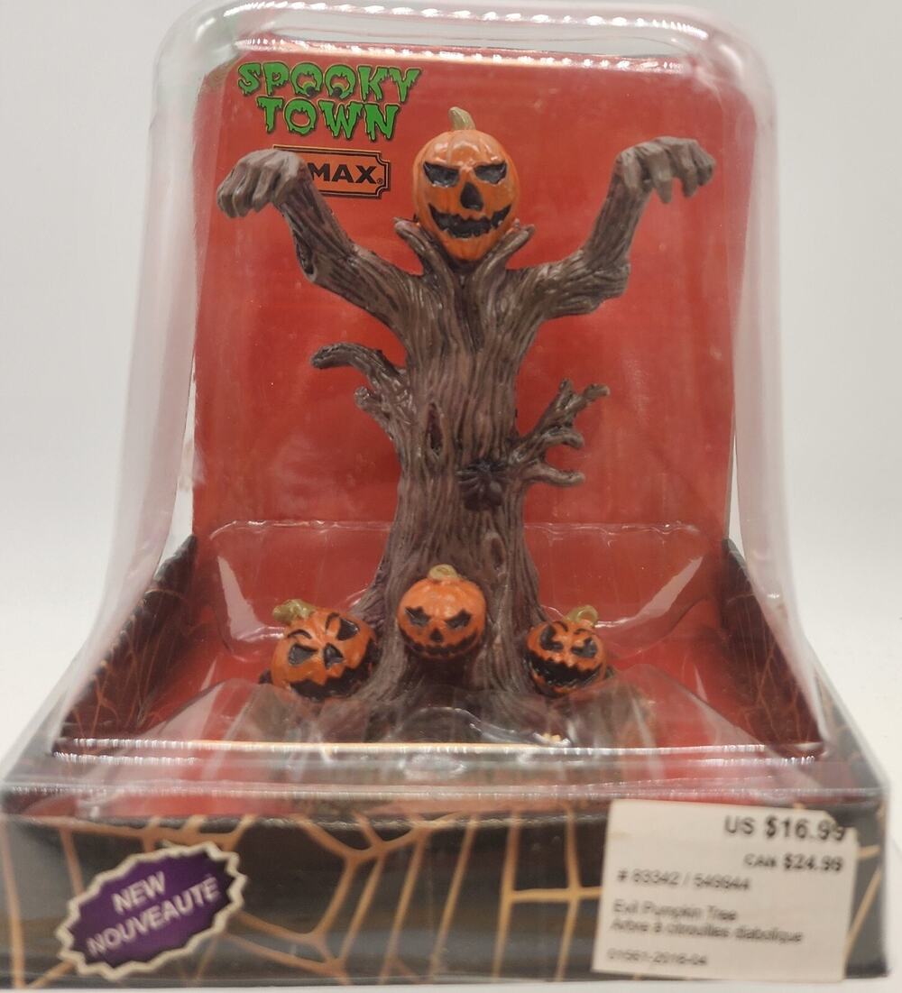 Lemax 83342 Spooky Town 2018 Evil Pumpkin Tree Halloween